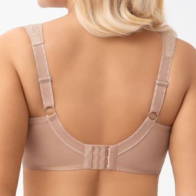 Gorsenia Luisse Lace UW Soft Comfort -rintaliivit - Almond Kaarituettu, toppaamaton kokokuppinen liivi, jossa rakastettu ja tuttu K441-leikkaus. 65-100, D-M G018