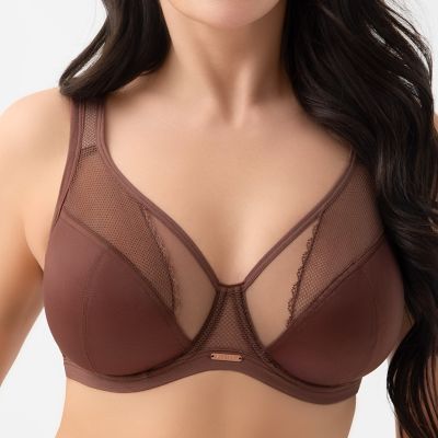 Gorsenia Luisse Mesh UW Soft Comfort -rintaliivit - Chocolate Kaarituettu, toppaamaton kokokuppinen liivi, jossa rakastettu ja tuttu K441-leikkaus. 65-95, D-M K441/1-CHO