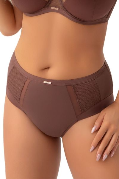 Gorsenia Luisse Mesh -alushousut - Chocolate  L/40 - 4XL/48 K442/1-CHO