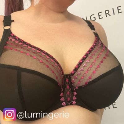 Elomi Matilda UW Plunge -rintaliivit Black Kiss Kaarituettu, kokokuppinen ja toppaamaton plunge-liivi 70-100, E-O EL8900-KIS