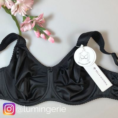 Gaia Lingerie Comfort Minimizer Soft -t-paitarintaliivit musta Kaarituettu, sileäkuppinen ja saumaton t-paitaliivi 65-100, D-L BM-7-BS-15-CZA