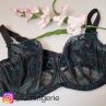 Nessa Tatuaz Soft -rintaliivit musta-petrooli-thumb Kaarituettu, pehmeäkuppinen pitsibalconette 65-110, D-O N034-500-BP