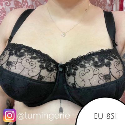 Gaia Lingerie Goldie Nouveau Semi Soft -rintaliivit musta Kaarituettu, puolitopattu 65-105, D-L BS-899-CZ2