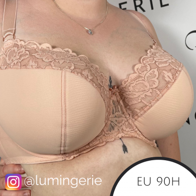 Ava Casabella Semi Soft -rintaliivit Powder Pink Kaarituettu, puolitopattu liivimalli 65-100, D-L AV-1992-POW