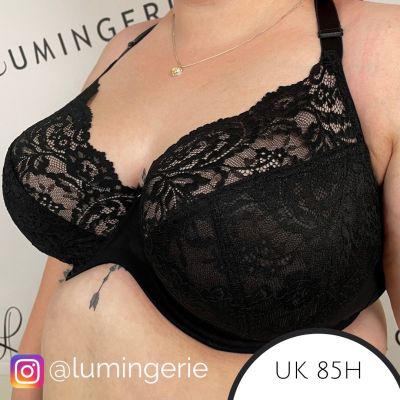 Cleo by Panache Addison Soft Plunge -rintaliivit Noir Kaarituettu, pehmeäkuppinen plungeliivi 65-85, D-J 10616-NOIR