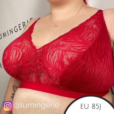 Curvy Kate Lace Daze -bralette Lipstick Red Kaaritueton, toppaamaton braletteliivi 65-90 E/F - M/N CK-044-110-LIP