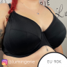 Elomi Essentials Plunge -bikiniliivit musta-thumb Kaarituettu balconette-bikiniliivi. 75-100, F-N ES7504-BLK