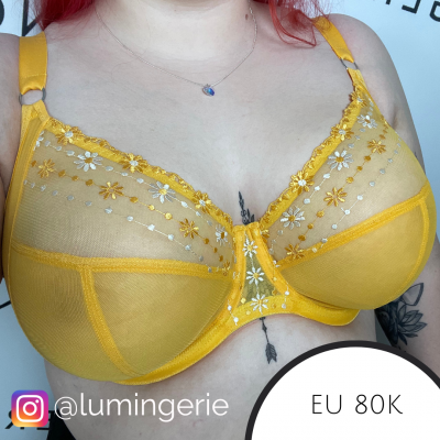 Elomi Matilda UW Plunge -rintaliivit Yellow Daisy Kaarituettu, kokokuppinen ja toppaamaton plunge-liivi 70-100, E-O EL8900-DSY