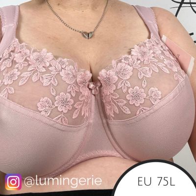 Gaia Lingerie Arianna Soft -rintaliivit Rose Kaarituettu, toppaamaton lähes täyskuppinen malli 70-105, D-L BS-814-ROZ