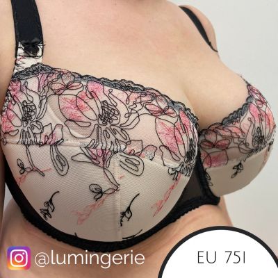 Gaia Lingerie Giorgia Semi Soft -rintaliivit Black Kaarituettu, puolitopattu 70-105, D-L BS-1182-CZA