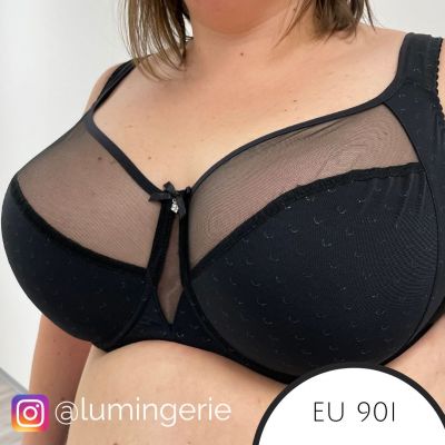 Gaia Lingerie Harmonia Soft -rintaliivit Black Kaarituettu, toppaamaton lähes täyskuppinen malli 65-105, D-L BS-1142-CZA