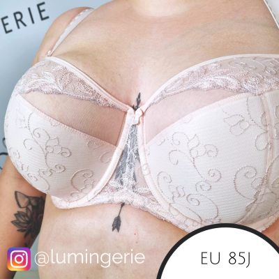 Gaia Lingerie Leta Semi Soft -rintaliivit Light Rose Pink Kaarituettu, puolitopattu 65-105, D-L BS-1106-ROZ