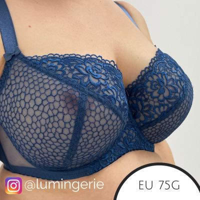 Gorsenia Edith Soft -rintaliivit Cobalt Blue Kaarituettu, toppaamaton 65-100, D-M K728