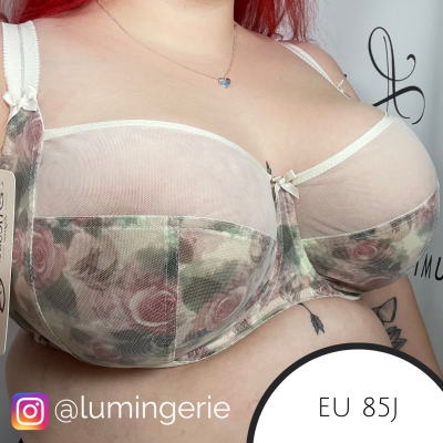 Nessa Clarisse Soft Side Support -rintaliivit Rose Print Kaarituettu, toppaamaton sivutuettu liivimalli 65-100, D-P N006-506-ROSE