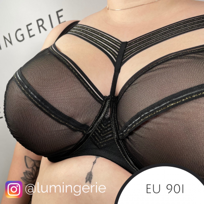 Novika by Ava Lou Lou N°03 Soft -rintaliivit musta Kaarituettu, toppaamaton, pehmeäkuppinen liivi 65-100, D-L LOU-NO3-BLK