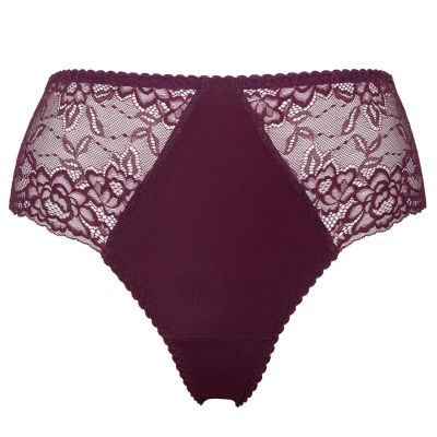 Plaisir Lingerie Lush-pitsibrazilianhousut Burgundy Brazilianhousut pehmeästä joustopitsistä. 40-48 2053-33/BUR