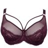 Plaisir Lingerie Lush UW -pitsirintaliivit Burgundy-thumb Kaarituettu, toppaamaton joustopitsiliivi. 75-100, D-H 41621-33/BUR