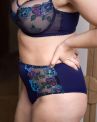 Plaisir Lingerie Lush-midialushousut - Bella Blue-thumb Midihousut upeilla kirjailluilla meshpaneeleilla. 40-48 41636-38/BEL