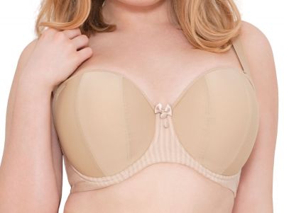 Curvy Kate Luxe-rintaliivit olkaimettomat/multiway Biscotti Kaarituettu, kevyesti topattu olkaimeton/multiway 60-90 D-M CK2601-BISC