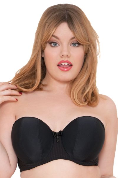 Curvy Kate Luxe-rintaliivit olkaimettomat/multiway musta Kaarituettu, kevyesti topattu olkaimeton/multiway 60-90 D-M CK2601