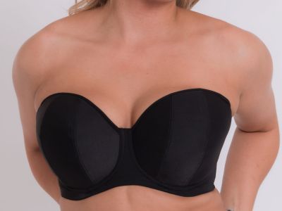 Curvy Kate Luxe *updated* olkaimettomat/multiway-rintaliivit Jet Black Kaarituettu, kevyesti topattu olkaimeton/multiwayliivi. 65-90 D-M CK2601-JEB