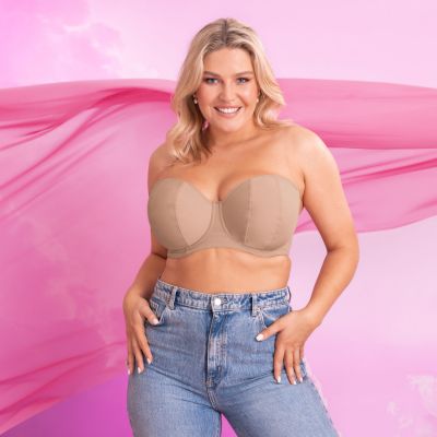 Curvy Kate Luxe *updated* olkaimettomat/multiway-rintaliivit Latte Kaarituettu, kevyesti topattu olkaimeton/multiwayliivi. 65-90 D-M CK2601-LAT