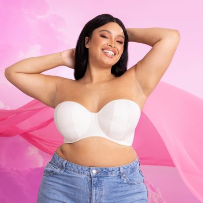 Curvy Kate Luxe *updated* olkaimettomat/multiway-rintaliivit Pearl Ivory Kaarituettu, kevyesti topattu olkaimeton/multiwayliivi. 65-90 D-M CK2601-PIV