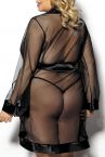 Anaïs apparel Anaïs+ Maerin-meshtakki satiinireunuksilla musta-thumb  XL-6XL 