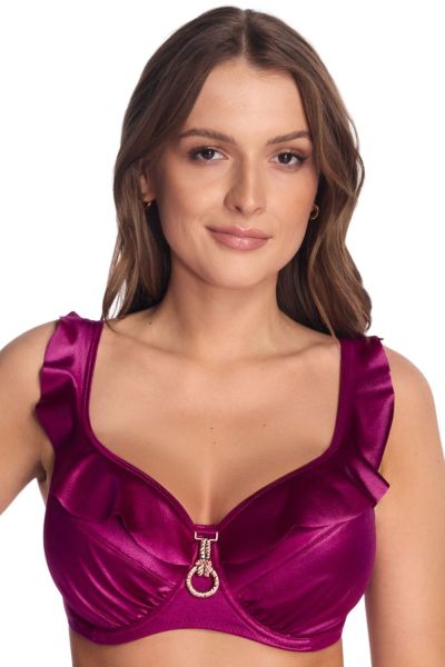 Ava Swimwear Magenta UW Soft Ruffle -bikiniliivit  70-90, D-L SK249