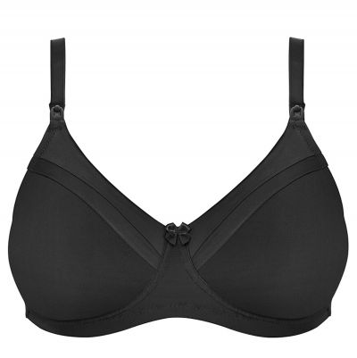 Royce Lingerie Maisie-t-paitaimetysliivit kaarituettomat Black Kaaritueton, lähes täyskuppinen t-paitaliivi imetysluukuilla 65-90, D-G 1391-BLK