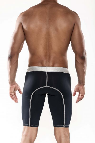 MaleBasics Performance bokserit musta MBM04 Pitkälahkeiset bokserit 78% Nylon, 22% Spandex<br> S-XL MBM04