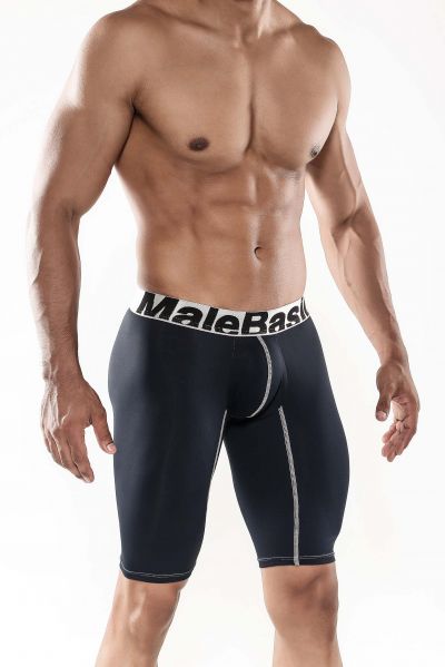 MaleBasics Performance bokserit musta MBM04 Pitkälahkeiset bokserit 78% Nylon, 22% Spandex<br> S-XL MBM04
