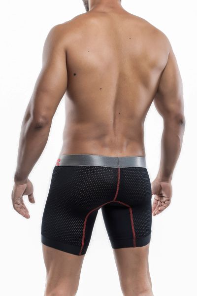 MaleBasics Performance Titanium+ urheilubokserit musta MBP01 Bokserit 9 tuuman lahkeella 78% Nylon, 22% Spandex<br> S-XL MBP01
