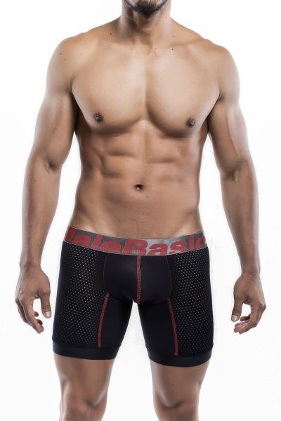 MaleBasics Performance Titanium+ urheilubokserit musta MBP01 Bokserit 9 tuuman lahkeella 78% Nylon, 22% Spandex<br> S-XL MBP01