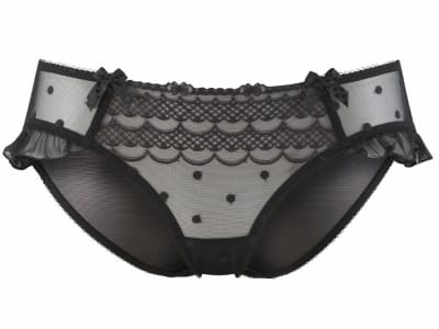 Cleo by Panache Marcie-alushousut musta Röyhelöhousut Marcie-sarjaan. 34-44 6832