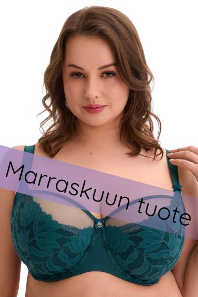 Gaia Lingerie Keto Semi Soft -rintaliivit Petrol Kaarituettu, puolitopattu. 70-105, D-L BS-1134-ZIE