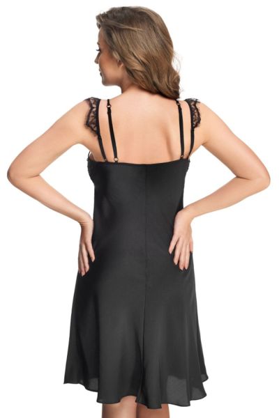 Gorsenia Memphis-camisole musta Kaaritueton satiinimekko S/36 - 5XL/50 K617