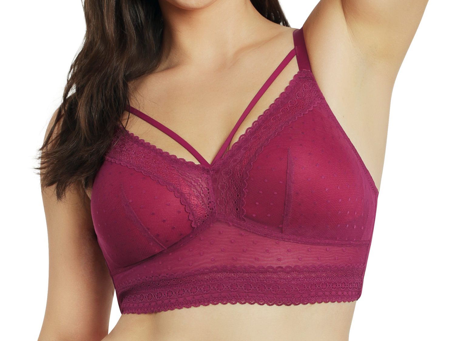 Parfait Mia Dot Longline -bralette Blackberry  Lumingerie rintaliivit ja  alusasut isorintaisille