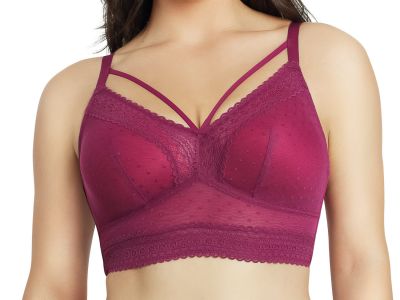 Parfait Mia Dot Longline -bralette Blackberry Kaaritueton, muunneltava bralette. 65-90, D-H P6011-BLY