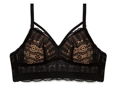 Parfait Mia Lace Longline -bralette Black Kaaritueton, muunneltava bralette 65-95, D-H P5951-BLK