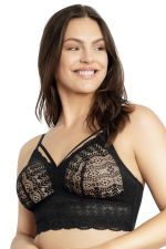 Mia Lace Longline -bralette Black