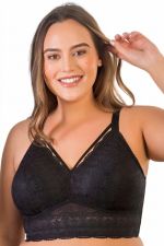Mia Lace NW Longline -bralette - Black