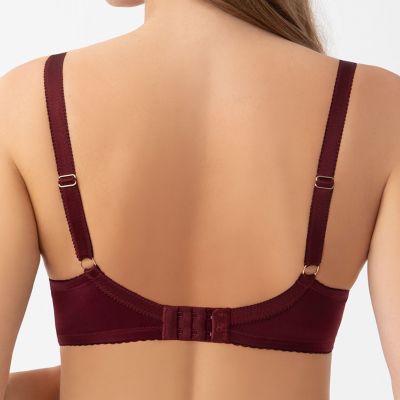 Gorsenia Mila UW Soft -rintaliivit Burgundy Kaarituettu, toppaamaton joustopitsiliivi. 65-95, D-M K956