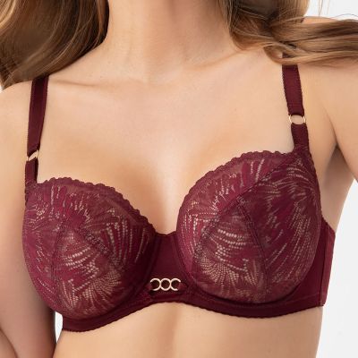 Gorsenia Mila UW Soft -rintaliivit Burgundy Kaarituettu, toppaamaton joustopitsiliivi. 65-95, D-M K956