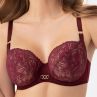 Gorsenia Mila UW Soft -rintaliivit Burgundy-thumb Kaarituettu, toppaamaton joustopitsiliivi. 65-95, D-M K956