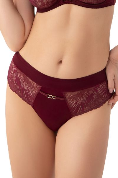 Gorsenia Mila-alushousut Burgundy Alushousut normaalikorkealla vyötäröllä. L/40 - 4XL/48 K957