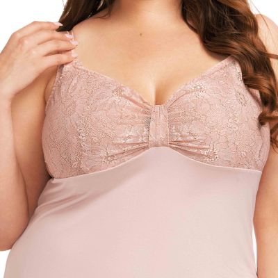 Nessa Milena-yöpaita Peachy Pink Hihaton yöpaita säädettävillä olkaimilla. S / 36-38 - 5XL / 50-52 547-II-pink