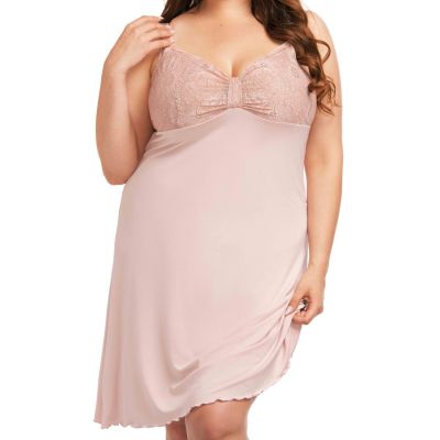 Nessa Milena-yöpaita Peachy Pink Hihaton yöpaita säädettävillä olkaimilla. S / 36-38 - 5XL / 50-52 547-II-pink