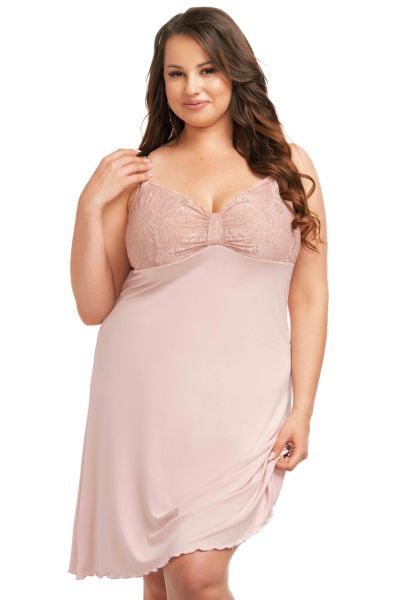 Nessa Milena-yöpaita Peachy Pink Hihaton yöpaita säädettävillä olkaimilla. S / 36-38 - 5XL / 50-52 547-II-pink