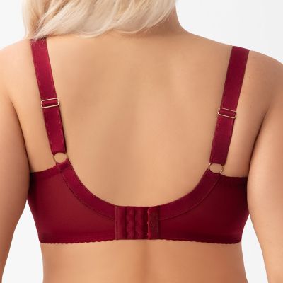 Gorsenia Mira UW Soft -rintaliivit Burgundy Kaarituettu, toppaamaton pitsi- ja meshliivi. 70-100, D-M K942